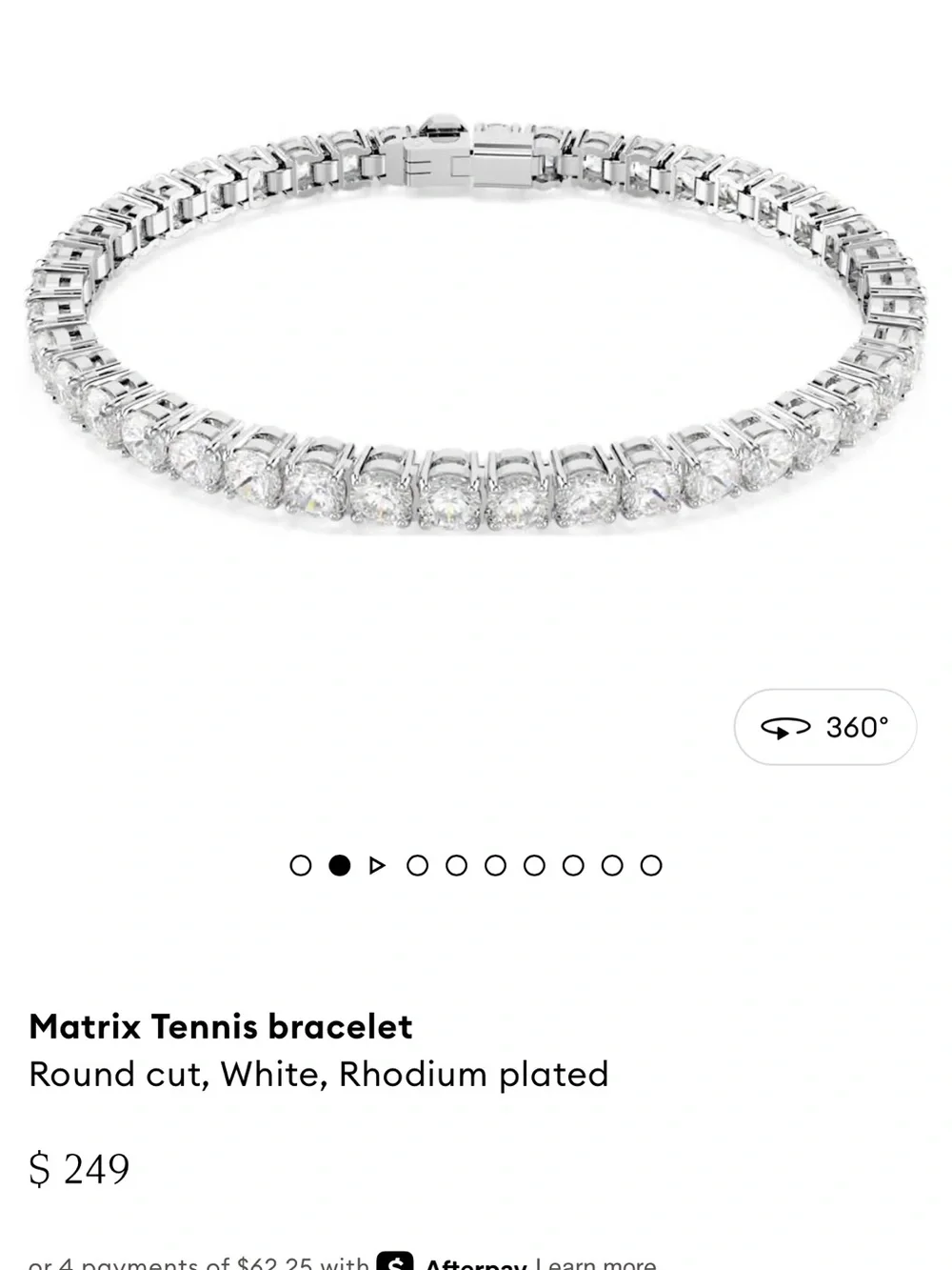 Swarovski White Crystal Tennis Bracelet